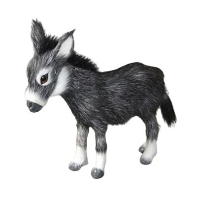 China Realistic Donkey Toy Donkey Handicraft Handwork Burro Model Small Animal Kids Faux Fur for sale