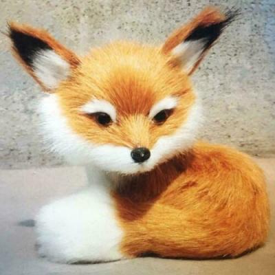 China Simulation Simulation Sitting Fox Plush Toy Fox For Kids Decor Gifts for sale