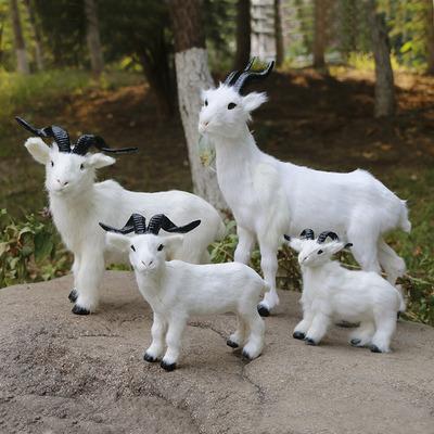 China Child Goat Animal Model Figurines Artificial Realistic Sheep Goat Miniature Figurines for sale