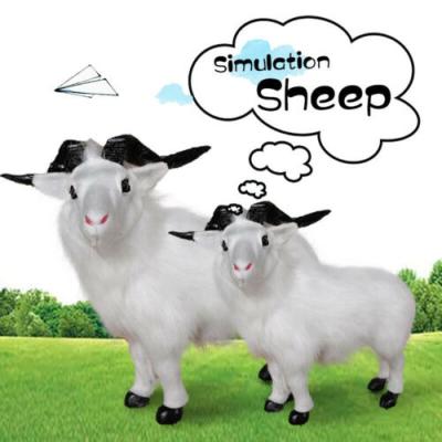 China Cosplay Halloween Handmade Realistic Animal Goat Fake Fur Sheep Goat Decorative Party Gifts for sale