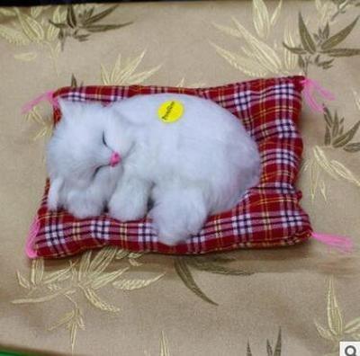 China Cat Toys Lovely Simulation Animal Stuffed by Cats Cat Doll Plush Sleeping Cat for sale