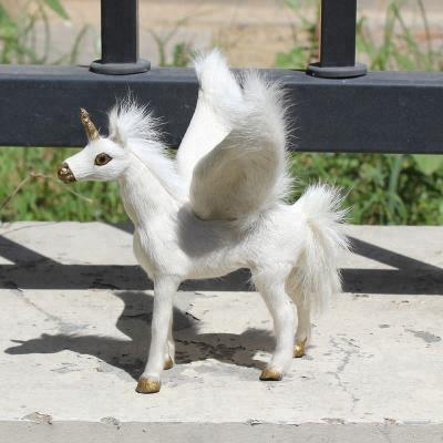 China Plastic& Fur China FengShui Myth Auspicious Success Wings Stuffed Plush Toys Fly Horse Pegasus Statue for sale