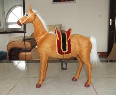 China Large Artificial Simulation Horse Toy Brown Horse Doll Gift About 45x46cm for sale