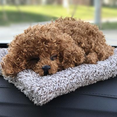 China Plush Dog Warm Cute Air Activated Carbon Dog Ornament Simulation Dog Pets Decoration Cooler for sale