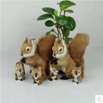 China Eco-Friendly Christmas Decoration Unstuffed Miniature Faux Furry Squirrel Christmas Ornaments for sale