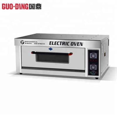 China Bakery Machine Stainless Steel Commercial Standard Electric Platform Oven With 1Layer 2Trays for sale