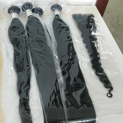 China Amara Curly Bone Straight Hair Bundles With Closure 10-50inches Straight Bundles With Closure Brazilian Hair Weave In Stock for sale