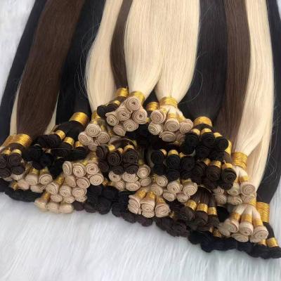 China Best Quality Silky Straight Amara Double Drawn Wave Weft High Quality Hand-Tied Wefts Hand Tied Hair Extensions In Stock for sale