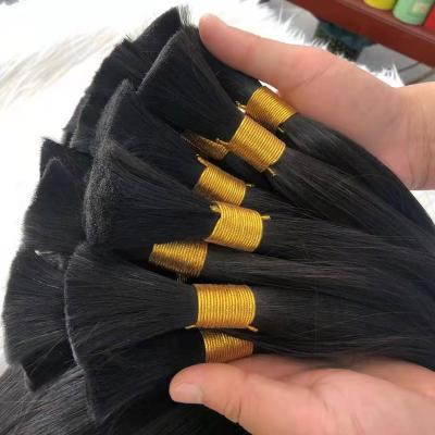 China Best Selling Raw Good Quality Bulk Wave Hair Silky Straight Amara Hair Bulk No Weft One Volume Russian Hair RTS In Stock for sale