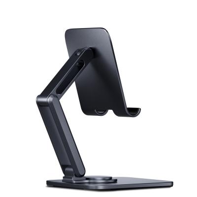 China Aluminum Alloy Adjustable Desktop Cell Phone Stand Foldable iPad Tablet PC Lazy Support Mobile Phone Desktop Bracket Holder For Smartphone Mount for sale