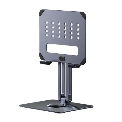 China Adjustable Foldable Universal Hands-Free Bracket Desktop Mobile Phone Stand Smartphone Holder Aluminum Alloy for Home Office for sale