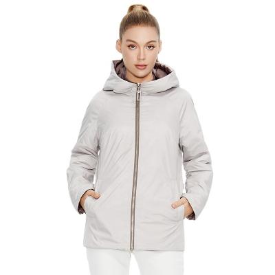 China Waterproof 2023 Winter Hoodies Plus Size Sportswear Minimalism Bomber Stripe Ladies Reversible Women's Coats for sale