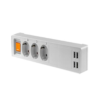 China 4.2cm distance for large socket 5 outlet surge protector German EU plug South Africa multi power strip extension cord electrical outlet for sale