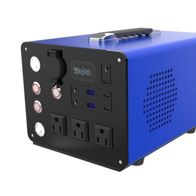 China Universal Outdoor Power Supply 110V 500W AC Port Emergency Power Bank Car Jump Starter Standard DC 12V 110V USA Output UPS for sale