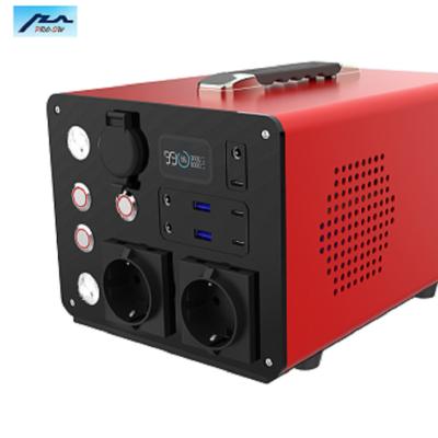 China Networking Power Supply 110V 500W European Standard Outdoor AC Port Emergency Power Bank Car Jump Starter DC 12V AC 110V Output UPS for sale