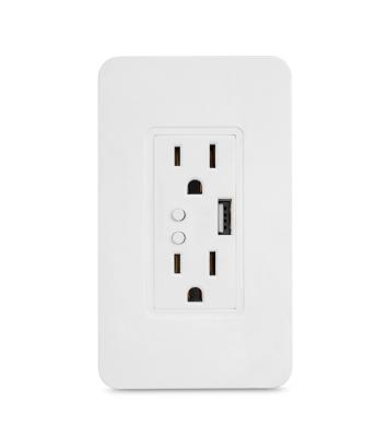 China 1 USB Port Wall Outlet Smart Home Residential/General Purpose US wifi Standard Outlet Split Outlet Control for sale