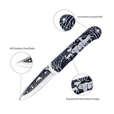 China Non-Variable Custom Knives Handle Design Hunting Tactical Folding Knives For Gifts for sale