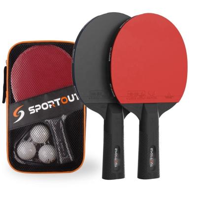 China Table tennis paddle set with retractable net, balls and portable case, perfect for indoor or outdoor home play 158*152mm for sale