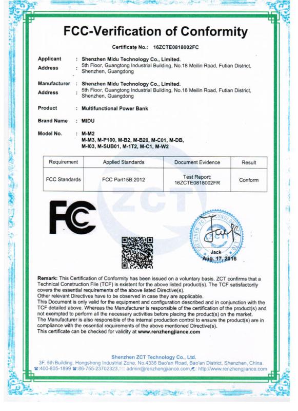 FCC - Shenzhen Midu Technology Co., Ltd.