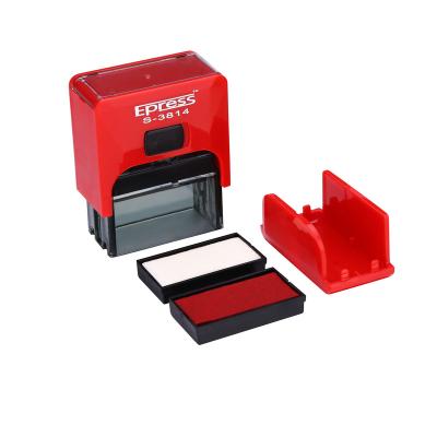 China 38 x 14 mm Square Individual Office Stamp Maker Inking Rubber Stamp for sale