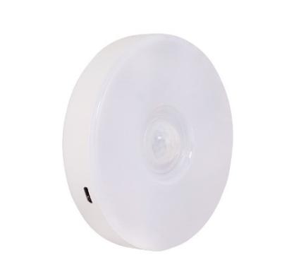 China Energy Saving USB Charge LED Night Light with PIR Motion Sensor and Round Shape White for sale