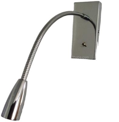 China Hotel Bedside Wall Mounted Reading Lamp with Gooseneck and 20000 Working Hours for sale