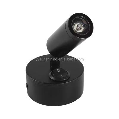 China Surface Mounted Spotlight LED Light 12V DC Without-Holes Cool White Power Black-Color for sale