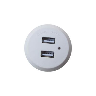 China 1 Outlets Embedded Circular USB Socket for Household Appliance Charging Customization for sale