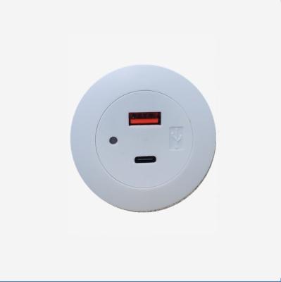 China 1 Ports Embedded Circular USB Type-C Socket for Charging Household Appliances 58*31MM for sale