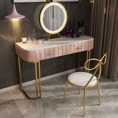 China Contemporary Vanity Set Dressing Table With Mirror Luxury Design Optional Rose Gold Vanity for sale