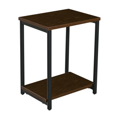 China (Height)Adjustable Side Table for Bedroom Office Metal Frame 2-Tier Stable End Table for sale