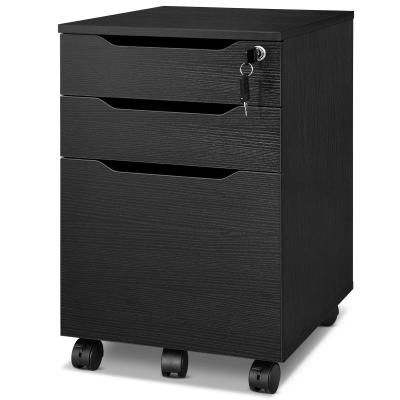 China Minimalist Mobile Filing Cabinet With Lock Office Cabinet Wooden Storage Filing Cabinet for sale