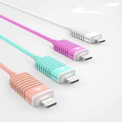 China LED Intelligent Light Lightning Cable Data Cable For Iphone for sale