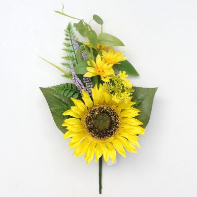 China Outdoor Indoor Head 7-26Cm Size Sunflower Simulation Decoration Artificial Sunflower Head For Decorations for sale