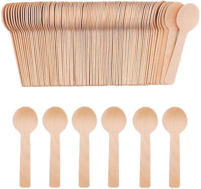 China Food Grade Special Hot Sale Mini Cute Disposable Wooden Square Ice Cream Scoop for sale