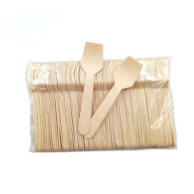 China Wholesale Food Grade Tasting Disposable Wooden Square Ice Cream Scoop for sale