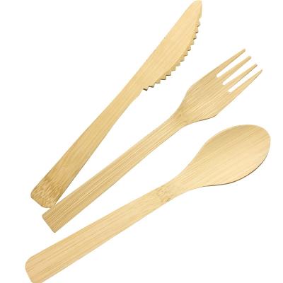 China High Quality Bamboo Disposable Bamboo Party Restaurant Picnic Factory Supply Cutlery Set Spoon Knife/Fork Spoon/Knife Fork Set for sale