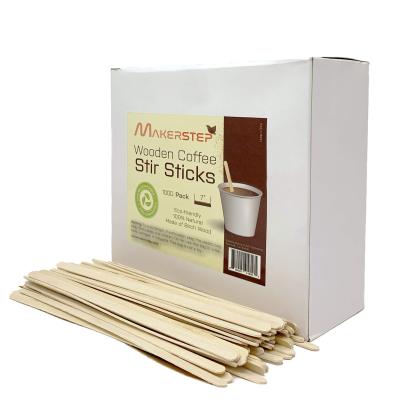 China Factory Direct Selling Viable China Wooden Sticks, Disposable Birch Wood Coffee Stirrer for sale