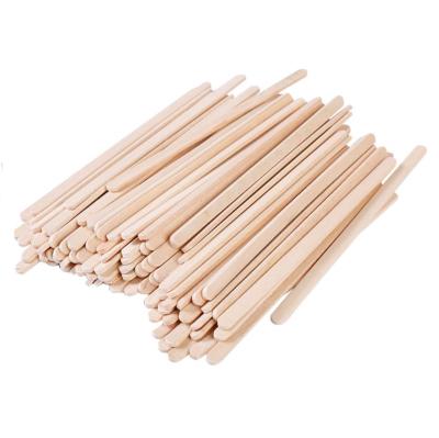 China Disposable Disposable Coffee Stirrers Individually Wrapped Wooden Stir Sticks Around Head Juice Beverage Stirrers for sale