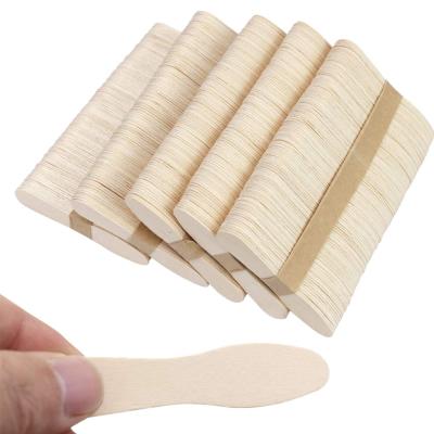 China Disposable Wooden Spoon Mini Ice Cream Spoon Restaurant Picnic Party Disposable Engraved Wooden Ice Cream Scoop 75mm Birch for sale