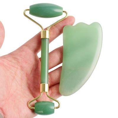 China Natural Jade Massager Gift Beauty Tools Scraping Plate Antiaging Facial Stick Crystal Jade Roller Jade Face Skin Rejuvenation Stone Massage for sale