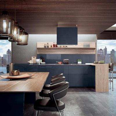 China Eco - Friendly Design Modern Black Island Kitchen Lacquer Wood Sideboard With Sink for sale