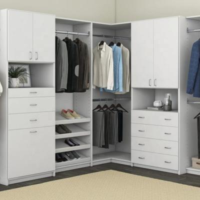 China Customized Small Wardrobe Bedroom Design MDF Hardware Include Door High Quality Modern Wardrobe for sale