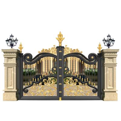 China New Model Easily Compiled Casting Gate Designs Swing Garden Fence Gate Aluminum Front Gates for sale