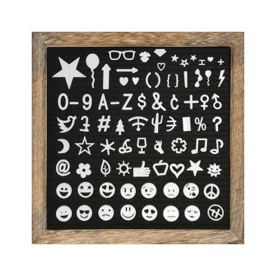 China Europe Supply High Quality 10*10 Wood Pine MDF Letter Changeable Felt Board With Letters for sale