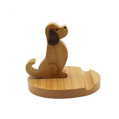 China PORTABLE High End Luxury Light Original Color Oak Pine Pine Cell Phone Wooden Stand for sale