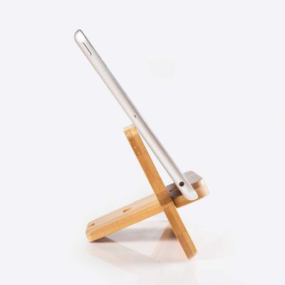 China Wholesale PORTABLE High End Portable Bamboo Wooden Mobile Stand Cell Phone Stand For Office for sale