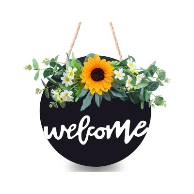 China Art Decor Wedding Party Paulownia Black Garlands Wall Plant Home Decoration For Front Door for sale