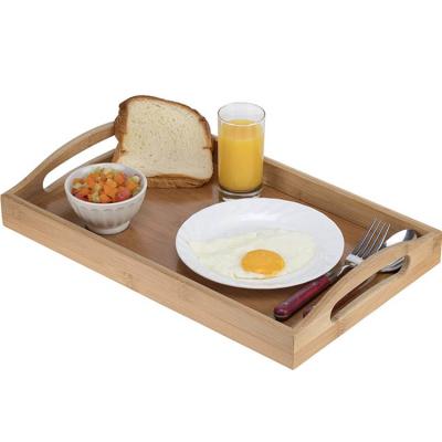 China Original Wooden Wooden Bamboo Custom Food Tray Custom Portable Home Durable Bamboo and Wood for sale