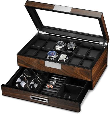 China Home Decorations.Gifts Black Walnut Brown Simple Elegant Exquisite Gift Packaging Custom Watch Box for sale